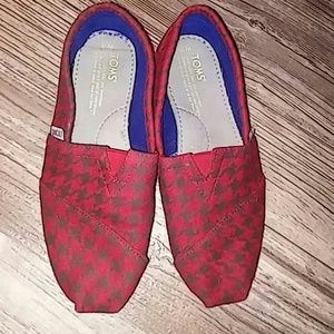 Toms flats shoes plaid pattern